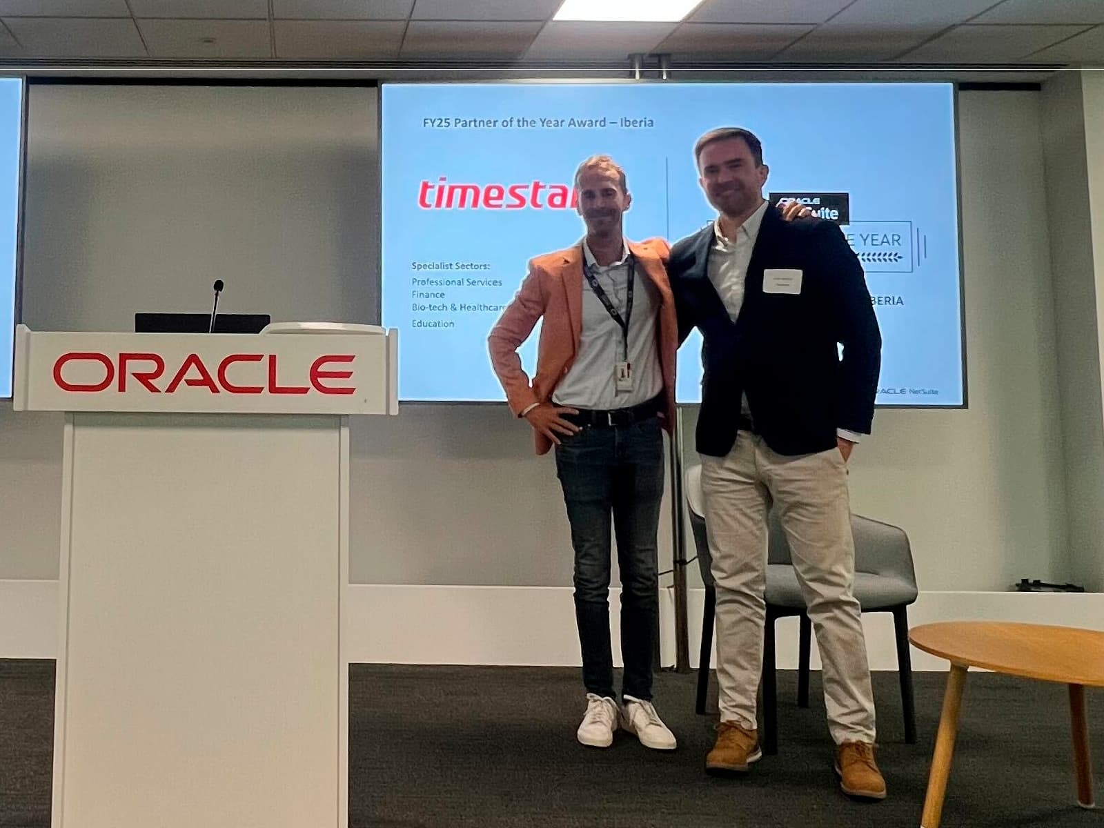 Timestamp es Oracle NetSuite Iberia Alliance Partner of the Year 2025